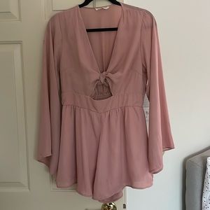 Pink Sheer Romper